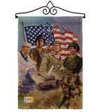 The Armed Forces - Patriotic Americana Vertical Impressions Decorative Flags HG111072 Made In USA