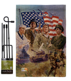 The Armed Forces - Patriotic Americana Vertical Impressions Decorative Flags HG111072 Made In USA