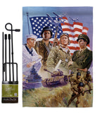 The Armed Forces - Patriotic Americana Vertical Impressions Decorative Flags HG111072 Made In USA