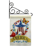 America Banner Star - Patriotic Americana Vertical Impressions Decorative Flags HG111073 Made In USA