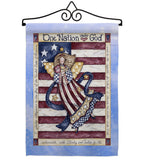 One Nation Under God - Patriotic Americana Vertical Impressions Decorative Flags HG111074 Made In USA