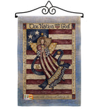 One Nation Under God - Patriotic Americana Vertical Impressions Decorative Flags HG111074 Made In USA