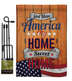 America My Home - Patriotic Americana Vertical Impressions Decorative Flags HG111075 Made In USA