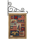 USA Collage - Patriotic Americana Vertical Impressions Decorative Flags HG111077 Made In USA