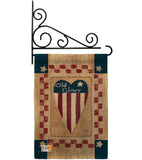 Old Glory Heart - Patriotic Americana Vertical Impressions Decorative Flags HG111082 Made In USA