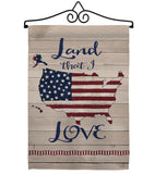 Land I Love - Patriotic Americana Vertical Impressions Decorative Flags HG111083 Made In USA