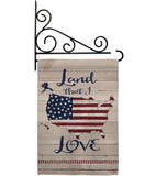 Land I Love - Patriotic Americana Vertical Impressions Decorative Flags HG111083 Made In USA