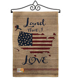 Land I Love - Patriotic Americana Vertical Impressions Decorative Flags HG111083 Made In USA