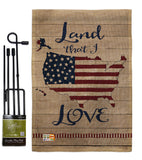 Land I Love - Patriotic Americana Vertical Impressions Decorative Flags HG111083 Made In USA