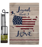 Land I Love - Patriotic Americana Vertical Impressions Decorative Flags HG111083 Made In USA