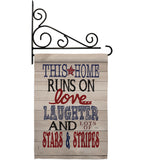 This Home Star and Stripes - Patriotic Americana Vertical Impressions Decorative Flags HG111084 Made In USA