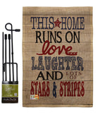 This Home Star and Stripes - Patriotic Americana Vertical Impressions Decorative Flags HG111084 Made In USA