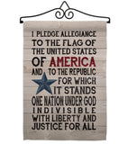 Pledge of Allegiance - Patriotic Americana Vertical Impressions Decorative Flags HG111085 Made In USA