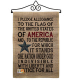 Pledge of Allegiance - Patriotic Americana Vertical Impressions Decorative Flags HG111085 Made In USA