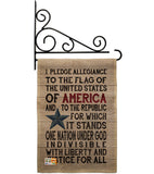 Pledge of Allegiance - Patriotic Americana Vertical Impressions Decorative Flags HG111085 Made In USA