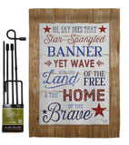 Star Spangled Pride - Patriotic Americana Vertical Impressions Decorative Flags HG111086 Made In USA