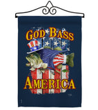 God Bass America - Patriotic Americana Vertical Impressions Decorative Flags HG111087 Made In USA