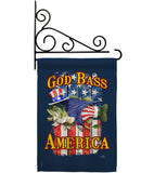 God Bass America - Patriotic Americana Vertical Impressions Decorative Flags HG111087 Made In USA