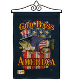 God Bass America - Patriotic Americana Vertical Impressions Decorative Flags HG111087 Made In USA