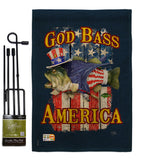 God Bass America - Patriotic Americana Vertical Impressions Decorative Flags HG111087 Made In USA