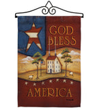 God Bless America - Patriotic Americana Vertical Impressions Decorative Flags HG111090 Made In USA