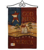 God Bless America - Patriotic Americana Vertical Impressions Decorative Flags HG111090 Made In USA
