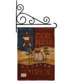 God Bless America - Patriotic Americana Vertical Impressions Decorative Flags HG111090 Made In USA