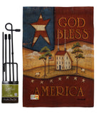 God Bless America - Patriotic Americana Vertical Impressions Decorative Flags HG111090 Made In USA