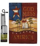 God Bless America - Patriotic Americana Vertical Impressions Decorative Flags HG111090 Made In USA