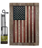 Pledge of Allegiance - Patriotic Americana Vertical Impressions Decorative Flags HG111091 Made In USA