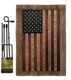 Pledge of Allegiance - Patriotic Americana Vertical Impressions Decorative Flags HG111091 Made In USA