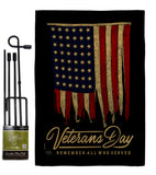 Remember Who Served - Patriotic Americana Vertical Impressions Decorative Flags HG111092 Made In USA