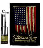 Remember Who Served - Patriotic Americana Vertical Impressions Decorative Flags HG111092 Made In USA