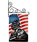 The Time is Always Right - Patriotic Americana Vertical Impressions Decorative Flags HG111093 Made In USA