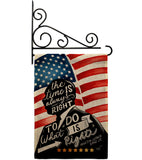 The Time is Always Right - Patriotic Americana Vertical Impressions Decorative Flags HG111093 Made In USA