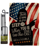 Faith is Taking MLK - Patriotic Americana Vertical Impressions Decorative Flags HG111094 Made In USA