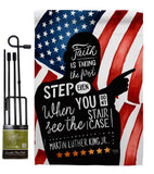 Faith is Taking MLK - Patriotic Americana Vertical Impressions Decorative Flags HG111094 Made In USA