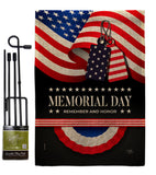 Remember Memorial Day - Patriotic Americana Vertical Impressions Decorative Flags HG111096 Made In USA