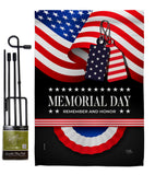 Remember Memorial Day - Patriotic Americana Vertical Impressions Decorative Flags HG111096 Made In USA