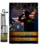 Honor Patriotic - Patriotic Americana Vertical Impressions Decorative Flags HG111097 Made In USA