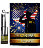 Honor Patriotic - Patriotic Americana Vertical Impressions Decorative Flags HG111097 Made In USA