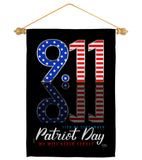 September 11 - Patriotic Americana Vertical Impressions Decorative Flags HG111102 Made In USA