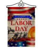 Happy Labor Day - Patriotic Americana Vertical Impressions Decorative Flags HG111103 Made In USA