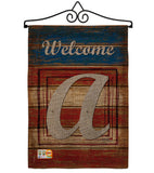 Patriotic A Initial - Patriotic Americana Vertical Impressions Decorative Flags HG130105 Made In USA