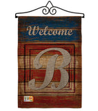 Patriotic B Initial - Patriotic Americana Vertical Impressions Decorative Flags HG130106 Made In USA