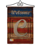 Patriotic C Initial - Patriotic Americana Vertical Impressions Decorative Flags HG130107 Made In USA