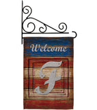 Patriotic F Initial - Patriotic Americana Vertical Impressions Decorative Flags HG130110 Made In USA