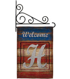 Patriotic H Initial - Patriotic Americana Vertical Impressions Decorative Flags HG130112 Made In USA