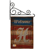 Patriotic H Initial - Patriotic Americana Vertical Impressions Decorative Flags HG130112 Made In USA