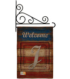 Patriotic J Initial - Patriotic Americana Vertical Impressions Decorative Flags HG130114 Made In USA
